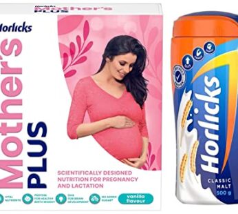 Horlicks Mother’s Plus Vanilla, Health & Nutrition Drink 500 g