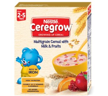 Nestle CEREGROW Multigrain Cereal with Milk and Fruits (From 2-5 Years)- 300g Multipack