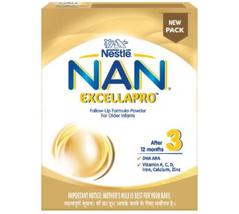 Nestle Nan Excellapro Follow-Up Formula, Stage 3, After 12 months, 400 gm – BIB Pack