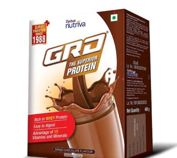 GRD Superior Whey Protein Powder – Chocolate Flavored, 400gm