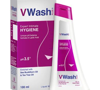 VWash Plus Expert Intimate Hygiene, With Tea Tree Oil, Liquid Wash Prevents Dryness, Itchiness And Irritation, Balances PH, Paraben Free – 100ml