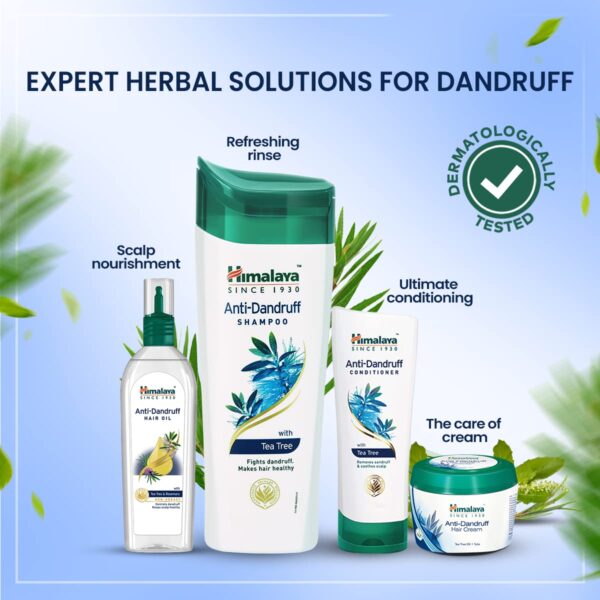 Himalaya Anti Dandruff Shampoo With Tea Tree Removes Dandruff & Soothes Sclap - Image 6