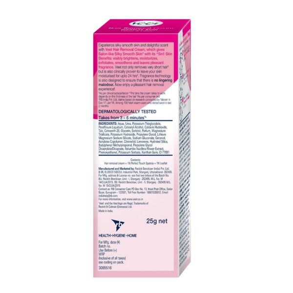 Veet Silk & Fresh Hair Removal Cream, Normal Skin - 25gm - Image 3