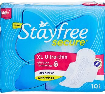 Stayfree Secure XL Ultra Thin Sanitary napkins with Wings, 10 Count